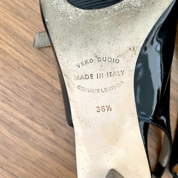 Anyi Lu ‘Gigi’ Patent Mary Jane Slingback Pump Black - Picture 8 of 8